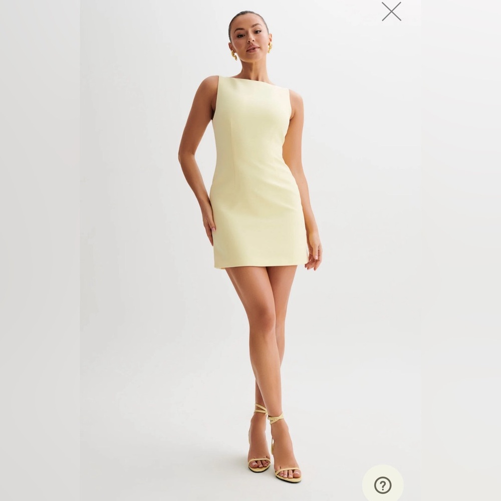 Meshki Angela mini dress in Lemon - Picture 2 of 10
